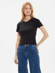 Brave Soul T-Shirt LTS-568ADRI1 Czarny Straight Fit. Czarne t-shirty Brave Soul, s, bez wzorów, z bawełny, bez kołnierzyka, bez ramiączek. Za 29.99 zł.