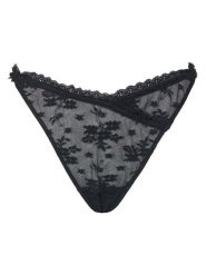 Hunkemöller Stringi Darcy 302365 Czarny. Czarne stringi Hunkemöller, bez wzorów, z syntetyku. Za 59.99 zł.