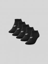 4F Skarpetki krótkie (5-pack) damskie - czarne 39-42. Czarne skarpetki 4f, bez wzorów, z bawełny. Za 59.99 zł.