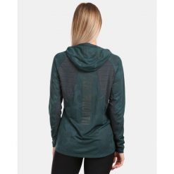 Bluza damska z kapturem Kilpi Aileen. Zielone bluzy Kilpi, xs, bez wzorów, z kapturem, do biegania. Za 179.35 zł.