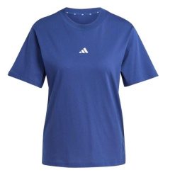 Koszulka damska adidas Essentials Small Logo. Niebieskie t-shirty sportowe adidas, xs, bez wzorów, z bawełny, bez ramiączek, na fitness i siłownię. Za 124.40 zł.
