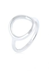 Elli Damski koło okrągły Geo Statement w srebrze 925 Sterling Silver Pierścionki 1 ct. Szare pierścionki Elli, srebrne. Za 328.99 zł.