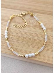 La Asena Pozłacana bransoletka rozmiar: onesize. Białe bransoletki La Asena, z perłą, pozłacane. Za 34.99 zł.