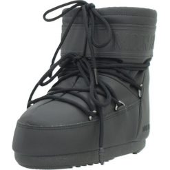 Buty MOON BOOT MB ICON LOW RUBBE Czarny. Czarne buty trekkingowe Moon Boot, na zimę, z syntetyku, bez zapięcia. Za 962.99 zł.