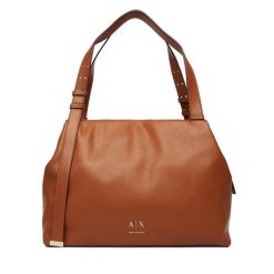 Torebka Armani Exchange. Brązowe torebki klasyczne Armani Exchange, bez wzorów, klasyczne, bez dodatków. Za 729.99 zł.