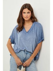 Lin Passion Tunika w kolorze niebieskim rozmiar: 36/38. Niebieskie tuniki Lin Passion, bez wzorów, klasyczne, bez kołnierzyka, bez ramiączek. Za 113.99 zł.