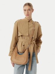 Calvin Klein Torebka Bold Ck Small Crescent LV04F3561G Beżowy. Brązowe torebki klasyczne Calvin Klein, bez wzorów, ze skóry, bez dodatków. Za 409.99 zł.