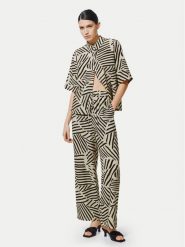 Vila Spodnie materiałowe Sasja 14102834 Beżowy Loose Fit. Brązowe spodnie materiałowe Vila, bez wzorów, z materiału. Za 119.99 zł.