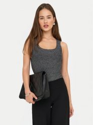 ONLY Top Lea 15356494 Szary Regular Fit. Szare topy ONLY, l, bez wzorów, z wiskozy, bez kołnierzyka, bez ramiączek. Za 79.99 zł.