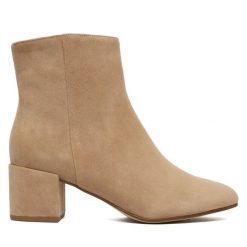 Botki HÖGL. Brązowe botki Högl, bez wzorów, bez obcasa, na słupku, bez zapięcia. Za 509.99 zł.