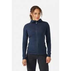 Bluza Trekkingowa Rab Nexus Hoody Women. Niebieskie bluzy RAB, m, bez wzorów, bez ramiączek, z kapturem. Za 359.99 zł.