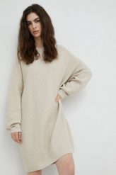 Marc O'Polo sukienka bawełniana kolor beżowy mini oversize. Brązowe sukienki Marc O'Polo, bez wzorów, z bawełny, bez kołnierzyka, bez ramiączek, mini, oversize. W wyprzedaży za 579.99 zł.