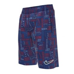 Szorty kąpielowe dziecięce Nike Logo Mashup 8" Volley. Czarne szorty Nike, bez wzorów. Za 69.99 zł.