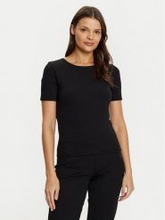 Guess T-Shirt V5RI04 KCLH0 Czarny Regular Fit. Czarne t-shirty Guess, xs, z aplikacjami, z syntetyku, bez kołnierzyka, bez ramiączek. Za 119.99 zł.