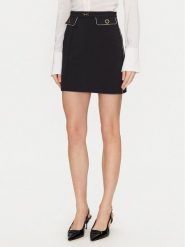 Elisabetta Franchi Spódnica mini GO-T03-51E2 Czarny Regular Fit. Czarne spódnice Elisabetta Franchi, bez wzorów, z syntetyku, mini. Za 1,219.00 zł.