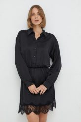 Nissa sukienka kolor czarny mini rozkloszowana. Czarne sukienki Nissa, bez wzorów, z koronki, bez kołnierzyka, bez ramiączek, mini, rozkloszowane. Za 1,139.90 zł.