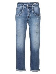 Herrlicher Dżinsy "Shyra" - Tapered fit - w kolorze niebieskim rozmiar: W32. Niebieskie jeansy Herrlicher, bez wzorów, klasyczne, z podwyższonym stanem. Za 310.38 zł.