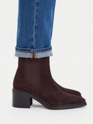 Lasocki Botki CEO-WS13657-01 Brązowy. Brązowe botki Lasocki, bez wzorów, ze skóry, bez obcasa, na słupku, bez zapięcia. Za 249.99 zł.