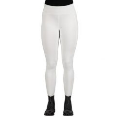 Damskie legginsy jeździeckie z pełną przyczepnością Euro-Star Empower. Białe legginsy EURO-STAR, bez wzorów, ze skóry, eleganckie. Za 473.00 zł.