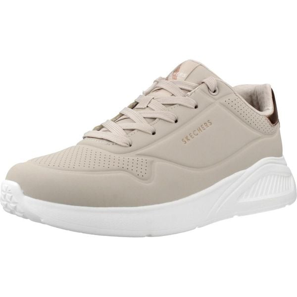 Buty SKECHERS UNO LITE SHIMMER ALONG Beżowy. Brązowe buty trekkingowe Skechers, bez wzorów, z materiału, bez zapięcia, trekkingowe. Za 279.99 zł.