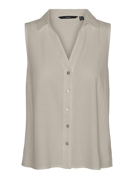 Vero Moda Top w kolorze szarym rozmiar: L. Szare topy Vero Moda, l, bez wzorów, bez kołnierzyka, bez ramiączek. Za 104.95 zł.