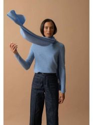 Perfect Cashmere Kaszmirowy sweter "Ashley" w kolorze niebieskim rozmiar: XL. Niebieskie swetry Perfect Cashmere, xl, bez wzorów, z kaszmiru, bez ramiączek. Za 264.15 zł.