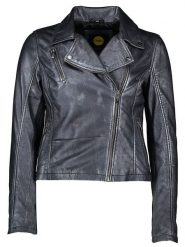 Buffalo Skórzana kurtka w kolorze niebieskim rozmiar: 34. Niebieskie kurtki Buffalo, bez wzorów, z materiału, bez kaptura. Za 402.45 zł.