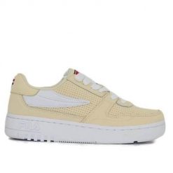 Buty do chodzenia damskie Fila FFW002820002. Żółte buty sportowe lifestyle Fila, bez wzorów, z materiału, bez zapięcia, trekkingowe. Za 305.00 zł.