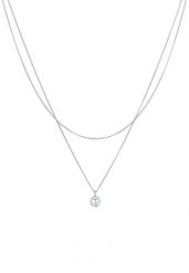 Elli Damski wisiorek z pasjansem i kryształem cyrkonii w srebrze próby 925 Sterling Silver Naszyjniki 1 ct. Szare naszyjniki Elli, z materiału, z cyrkonią, srebrne. Za 248.99 zł.