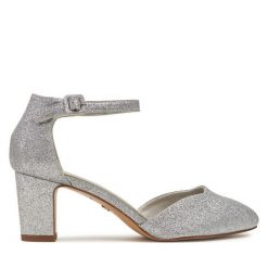 Czółenka Tamaris. Szare czółenka Tamaris, bez wzorów, bez obcasa, bez zapięcia. Za 219.99 zł.