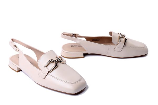 CAPRICE 9-29400-44 140 cream perlato, sandały damskie. Brązowe sandały Caprice, bez wzorów, z gumy, bez obcasa, na obcasie, bez zapięcia. Za 319.90 zł.