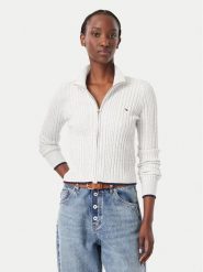 Tommy Jeans Kardigan DW0DW23355 Szary Slim Fit. Szare swetry Tommy Jeans, m, bez wzorów, z jeansu, bez ramiączek. Za 449.99 zł.