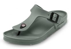 Klapki basenowe japonki Aqua Speed Monaco. Szare klapki Aqua-Speed, bez wzorów, z materiału, klasyczne, bez obcasa, bez zapięcia. Za 59.99 zł.