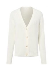 Fynch-Hatton Kardigan damski Kobiety Bawełna biały jednolity, S. Białe swetry Fynch-Hatton, s, bez wzorów, z bawełny, eleganckie, bez ramiączek. Za 449.95 zł.