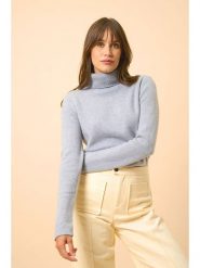 Just Cashmere Kaszmirowy sweter "June" w kolorze błękitnym rozmiar: L. Niebieskie swetry Just Cashmere, l, bez wzorów, z kaszmiru, bez ramiączek. Za 459.04 zł.