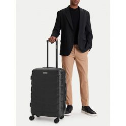 Walizka średnia GINO ROSSI. Czarne walizki Gino Rossi, średnie. Za 279.99 zł.