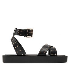 Sandały ONLY Shoes. Czarne sandały ONLY SHOES, bez wzorów, bez obcasa, na płaskiej podeszwie, bez zapięcia. Za 179.99 zł.