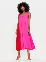 Lola Casademunt by Maite Sukienka codzienna MS2416023 123 Różowy Relaxed Fit. Czerwone sukienki Lola Casademunt by Maite, na co dzień, s, bez wzorów, z syntetyku, bez kołnierzyka, bez ramiączek, proste. Za 519.99 zł.