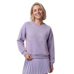 Damska bluza do gry w padla Padel Siroko Chiquita-W Lavender. Niebieskie bluzy SIROKO, xs, bez wzorów, z materiału, bez kaptura. Za 217.00 zł.