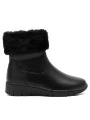 Clara Barson Botki EMMA WS6075-11 Czarny. Czarne botki Clara Barson, bez wzorów, z materiału, bez obcasa, na płaskiej podeszwie, bez zapięcia. Za 169.99 zł.