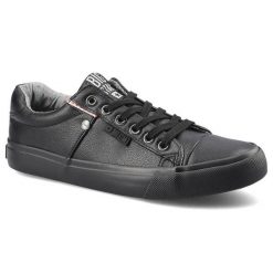 Czarne Trampki Big Star Damskie Wygodne Obuwie. Czarne trampki BIG STAR, z aplikacjami, ze skóry ekologicznej, eleganckie, bez zapięcia. Za 99.00 zł.