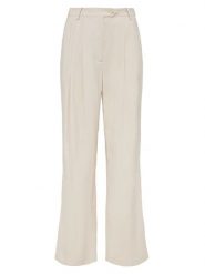 LeGer Spodnie "Edina" w kolorze kremowym rozmiar: 36. Brązowe spodnie materiałowe LeGer, bez wzorów, z materiału, z podwyższonym stanem. Za 161.73 zł.