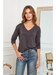 Joséfine Wełniany sweter "Abi" w kolorze antracytowym rozmiar: L. Czarne swetry Joséfine, l, bez wzorów, z wełny, bez ramiączek. Za 175.26 zł.