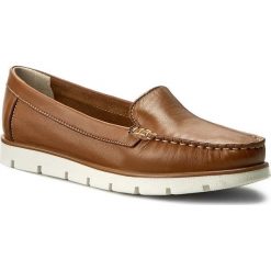 Półbuty LASOCKI D561. Brązowe półbuty wsuwane Lasocki, bez wzorów, ze skóry, bez obcasa. W wyprzedaży za 79.98 zł.