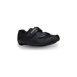 Buty na rower szosowy RP1. Czarne buty treningowe Shimano, bez wzorów, bez zapięcia, rowerowe. Za 259.99 zł.