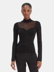 Guess Sweter W6RR45 Z4842 Czarny Regular Fit. Czarne swetry Guess, l, z aplikacjami, z syntetyku, bez ramiączek. Za 439.99 zł.