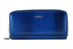 Portfel skórzany CONTI granatowy 111-A-4. Niebieskie portfele bez wzorów, ze skóry. Za 159.99 zł.