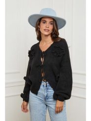 L'armoire de Suzette Kardigan w kolorze czarnym rozmiar: 34/36. Czarne swetry L'armoire de Suzette, l, z aplikacjami, ze splotem, klasyczne, bez ramiączek. Za 139.87 zł.