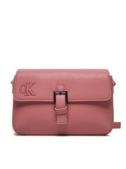 Calvin Klein Jeans Torebka IU0IU00689 Różowy. Czerwone listonoszki Calvin Klein Jeans, bez wzorów, z jeansu, bez dodatków. Za 269.99 zł.