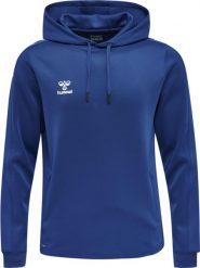 Bluza do piłki ręcznej dla dorosłych Hummel hml CORE XK poly z kapturem. Niebieskie bluzy Hummel, s, bez wzorów, z materiału, klasyczne, bez ramiączek, z kapturem. Za 118.50 zł.